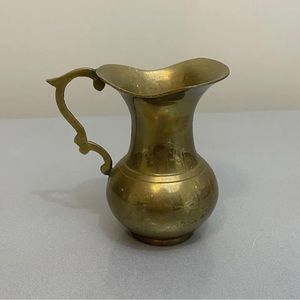 Vintage Mini Brass Handmade Creamer Pitcher Decorative Brass